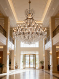 63x71 Inch Big Antique Wrought Iron Crystal Chandelier 48 Lights Luxury Bronze Foyer Lighting-大吊灯-Jecanoli