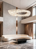 79 Inch Linear Looop Suspended Modern Crystal Chandelier for Living Room-大吊灯-Jecanoli