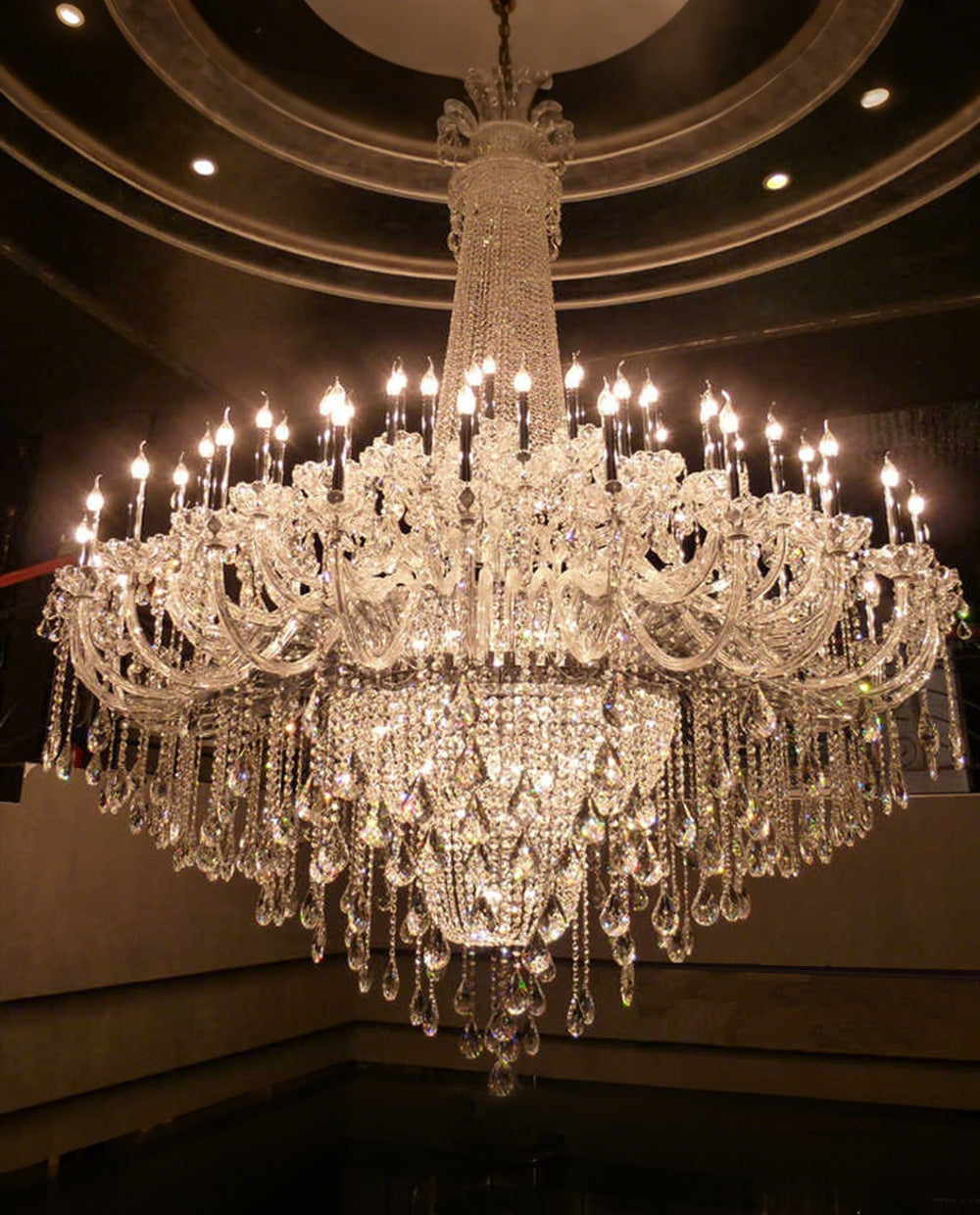 European Style Crystal Chandelier Two-Storey Foyer Chandelier 71"W 87"H-大吊灯-Jecanoli