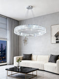 47 Inch Round Ring Chandelier Modern Crystal Lighting for Living Room-大吊灯-Jecanoli