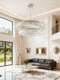 (36+47) Inch Two Rings Crystal Chandelier Modern Living Room Chandelier-大吊灯-Jecanoli