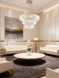 (12+18+26) Inch Round Crystal Chandelier Three Tiers Suspended Modern Chandelier-现代灯-Jecanoli