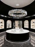 36 Inch Round Ring Chandelier Modern Crystal Chandelier for Bedroom-现代灯-Jecanoli