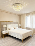 Two Layers One Meter Round Crystal Ceiling Light 39