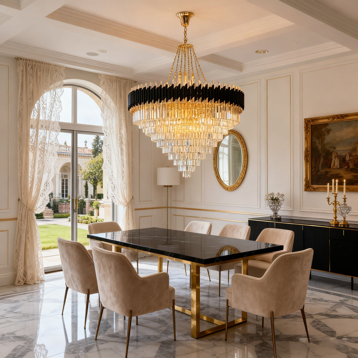 60 Inch Luxury Modern Round Crystal Chandelier Lighting for Living Room-大吊灯-Jecanoli