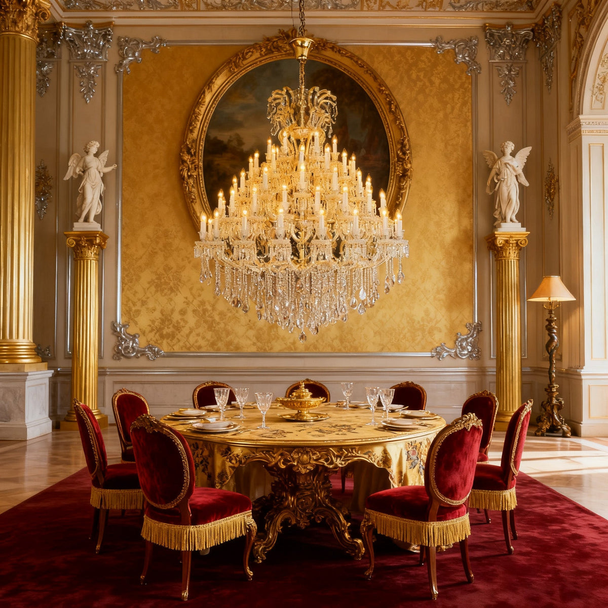 66 Lights Big Maria Theresa Chandelier 60X71 Inch Large Foyer Chandelier-大吊灯-Jecanoli