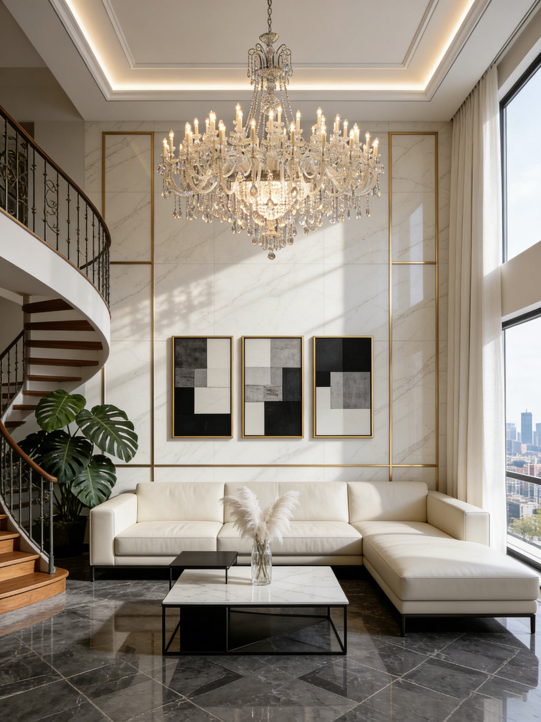 79 Lights Big Crystal Chandelier for Event Hall 85"W 94"H-大吊灯-Jecanoli