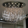 59'' Oval Chandelier for Dining Room Big Modern Glass Bubble Chandelier
