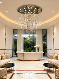 59'' Oval Chandelier for Dining Room Big Modern Glass Bubble Chandelier-大吊灯-Jecanoli