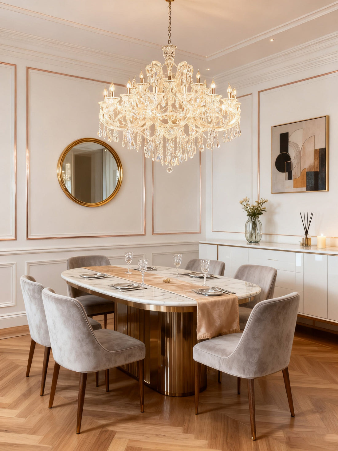 28 Lights Maria Theresa Chandelier for Wedding Hall 49"W 45" H-大吊灯-Jecanoli