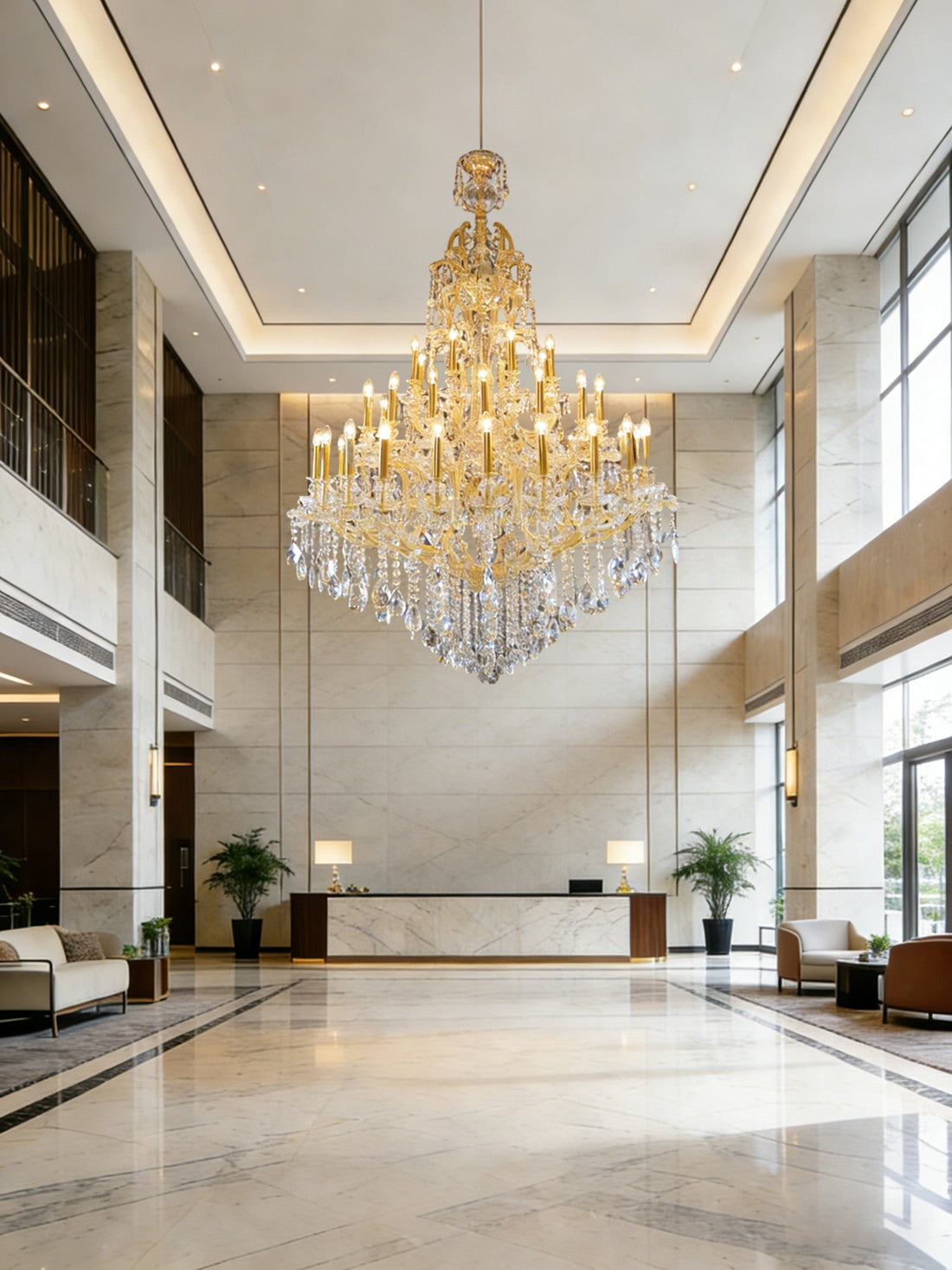 48 Lights Big Gold Maria Theresa Chandelier 63x87 Inch 63"W 87" H-大吊灯-Jecanoli