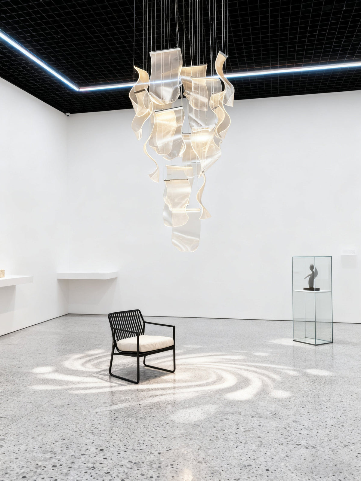 118 Inch Tall Modern Acrylic Modern Chandelier for Staircase 31"W 118"H-大吊灯-Jecanoli