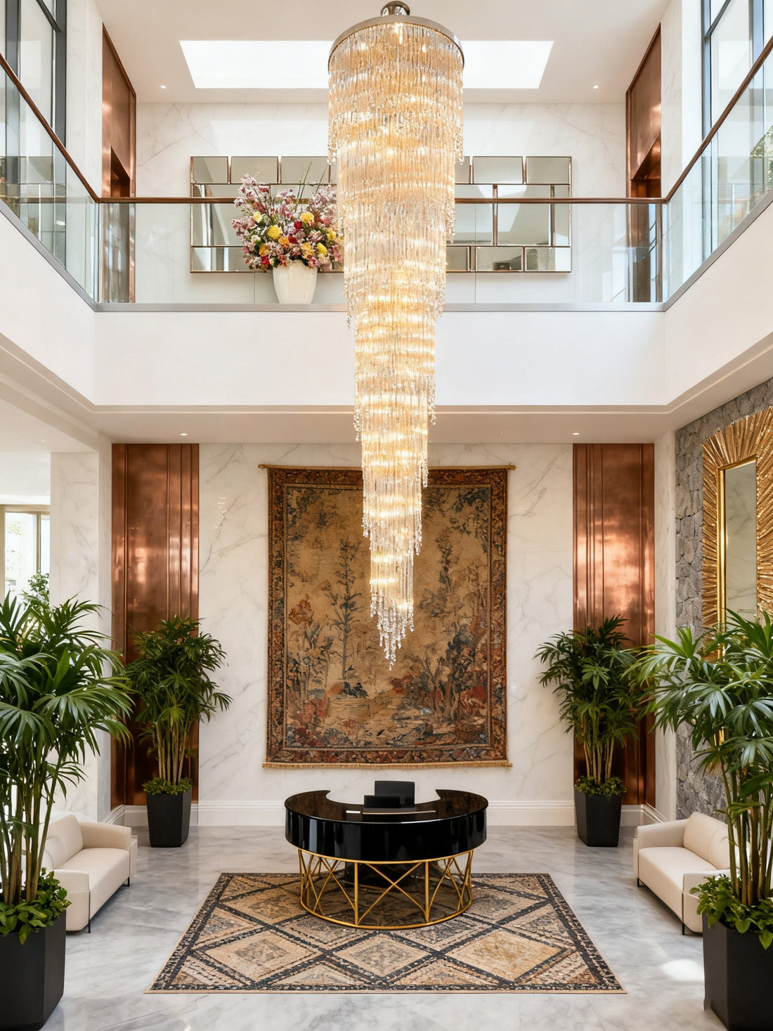 138 Inch Tall Staircase Chandelier 31" W 138"H-大吊灯-Jecanoli