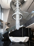 Bespoke Big Modern Crystal Chandelier for High Ceilings 47