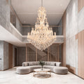 77X124 Inch Huge High Ceiling Chandelier 72 Lights Elegant Large Chrome Maria Theresa Crystal Chandelier-大吊灯-Jecanoli