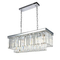40 Inch Rectangle Chandelier Modern Crystal Chandelier Lighting for Dining Room-现代灯-Jecanoli