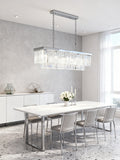40 Inch Rectangle Chandelier Modern Crystal Chandelier Lighting for Dining Room-现代灯-Jecanoli