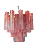 36-Tube Alabaster Chandelier, Pink