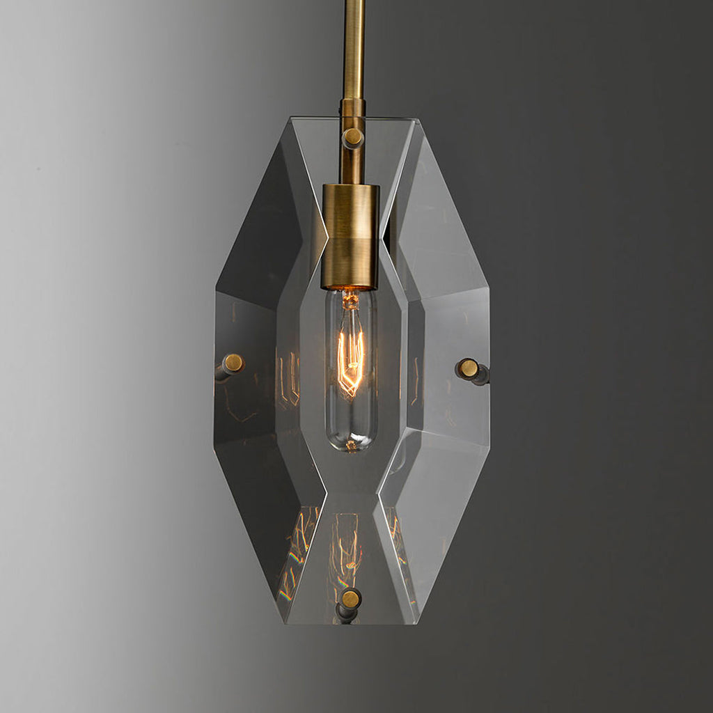 Simple Faceted Crystal Pendant Lighting
