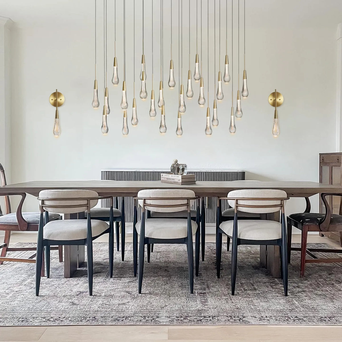 Solitaire Linear Chandelier 37'' 50'' 70'' 87" 120"W-Chandelier-Jecanoli