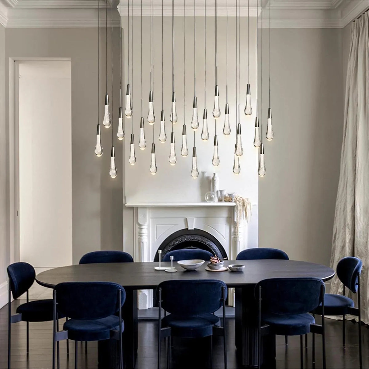 Solitaire Linear Chandelier 37'' 50'' 70'' 87" 120"W-Chandelier-Jecanoli