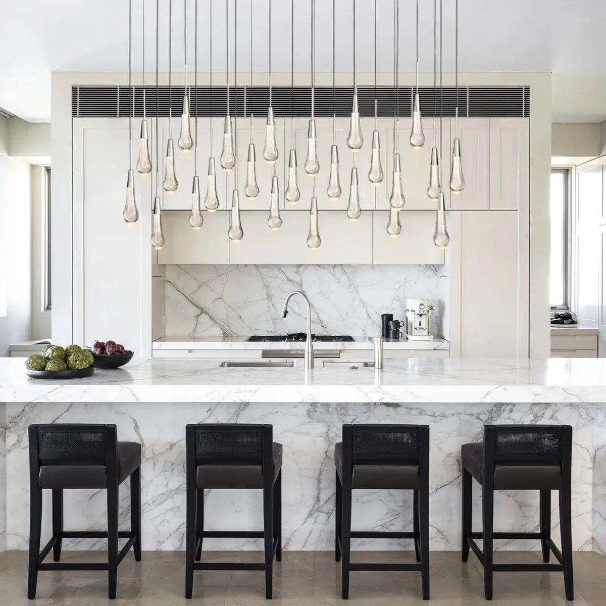 Solitaire Linear Chandelier 37'' 50'' 70'' 87" 120"W-Chandelier-Jecanoli