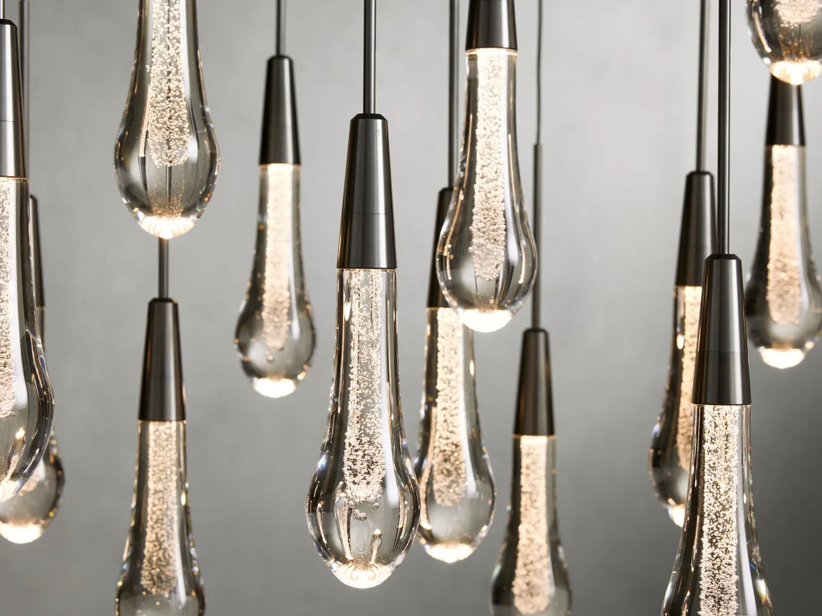 Solitaire Linear Chandelier 37'' 50'' 70'' 87" 120"W-Chandelier-Jecanoli