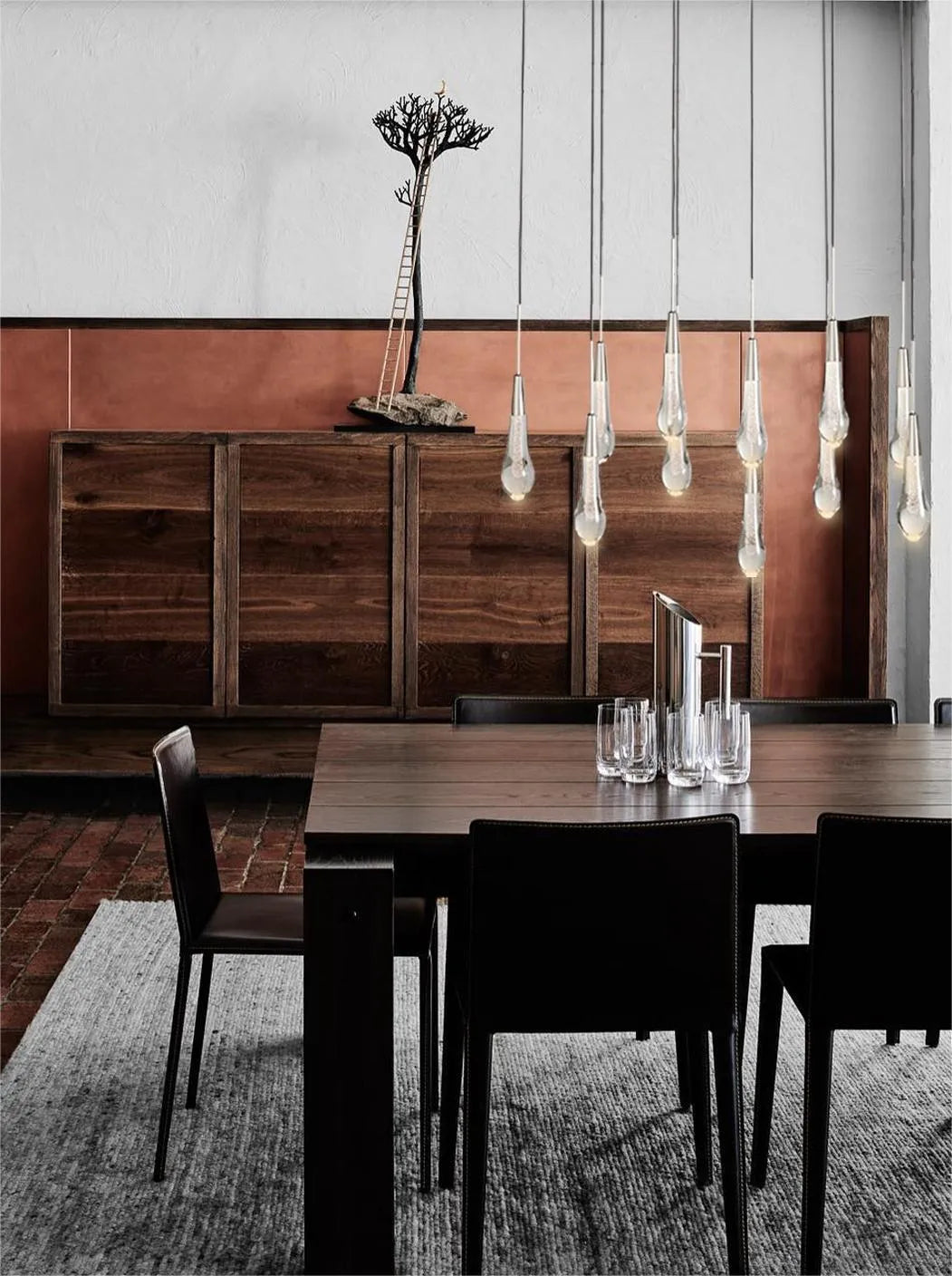 Solitaire Linear Chandelier 37'' 50'' 70'' 87" 120"W-Chandelier-Jecanoli