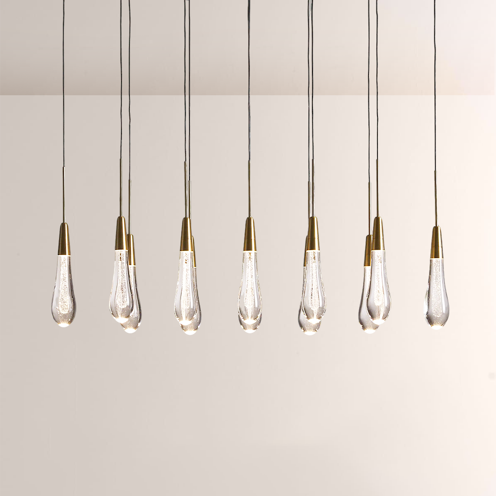 Solitaire Linear Chandelier 37'' 50'' 70'' 87" 120"W-Chandelier-Jecanoli