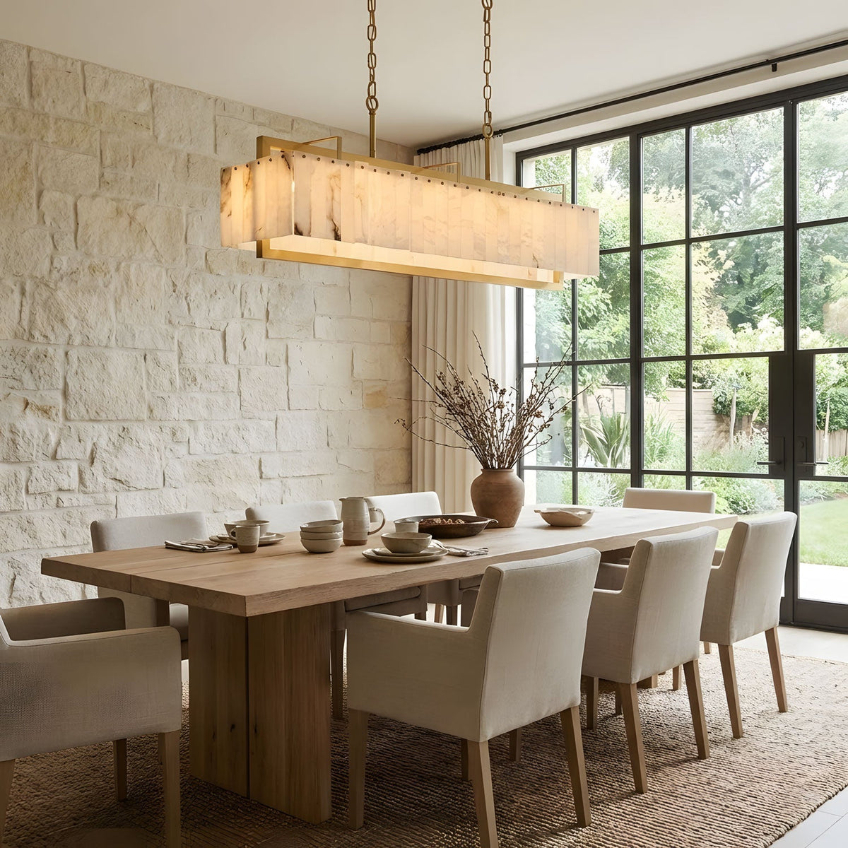 Premium Solstice Bar Alabaster Chandelier-Chandelier-Jecanoli