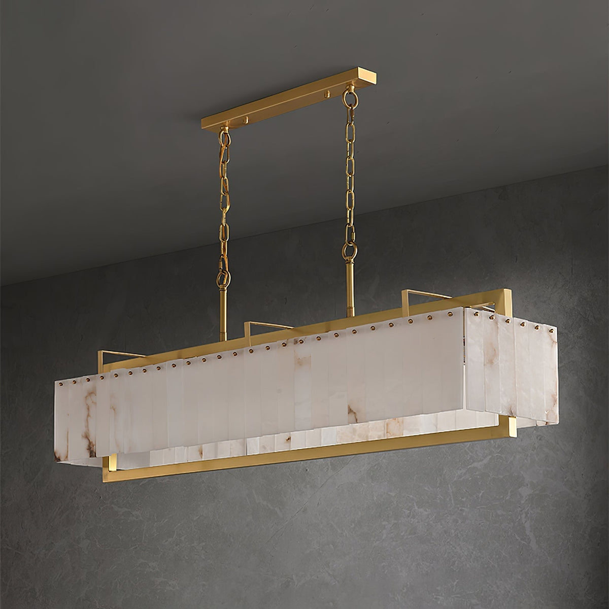 Premium Solstice Bar Alabaster Chandelier-Chandelier-Jecanoli