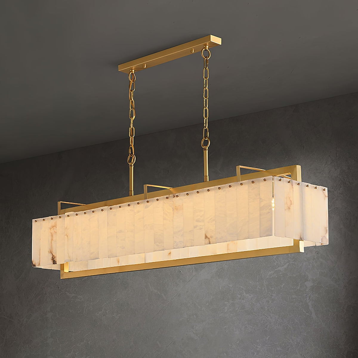 Premium Solstice Bar Alabaster Chandelier-Chandelier-Jecanoli