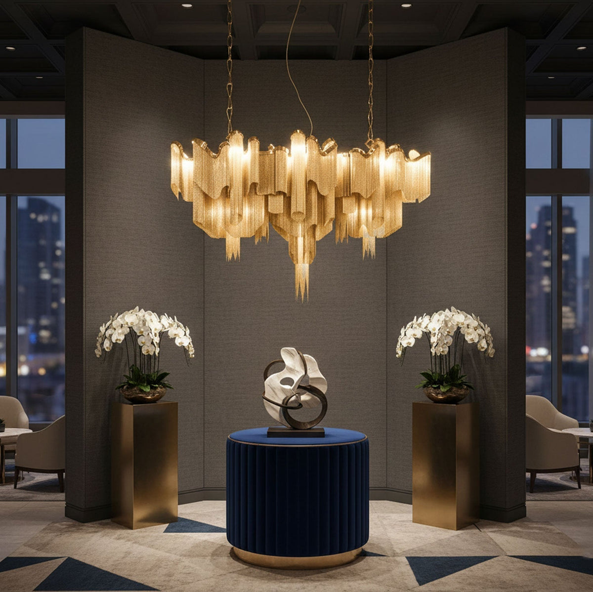 Stream Chain Chandelier-Chandelier-Jecanoli