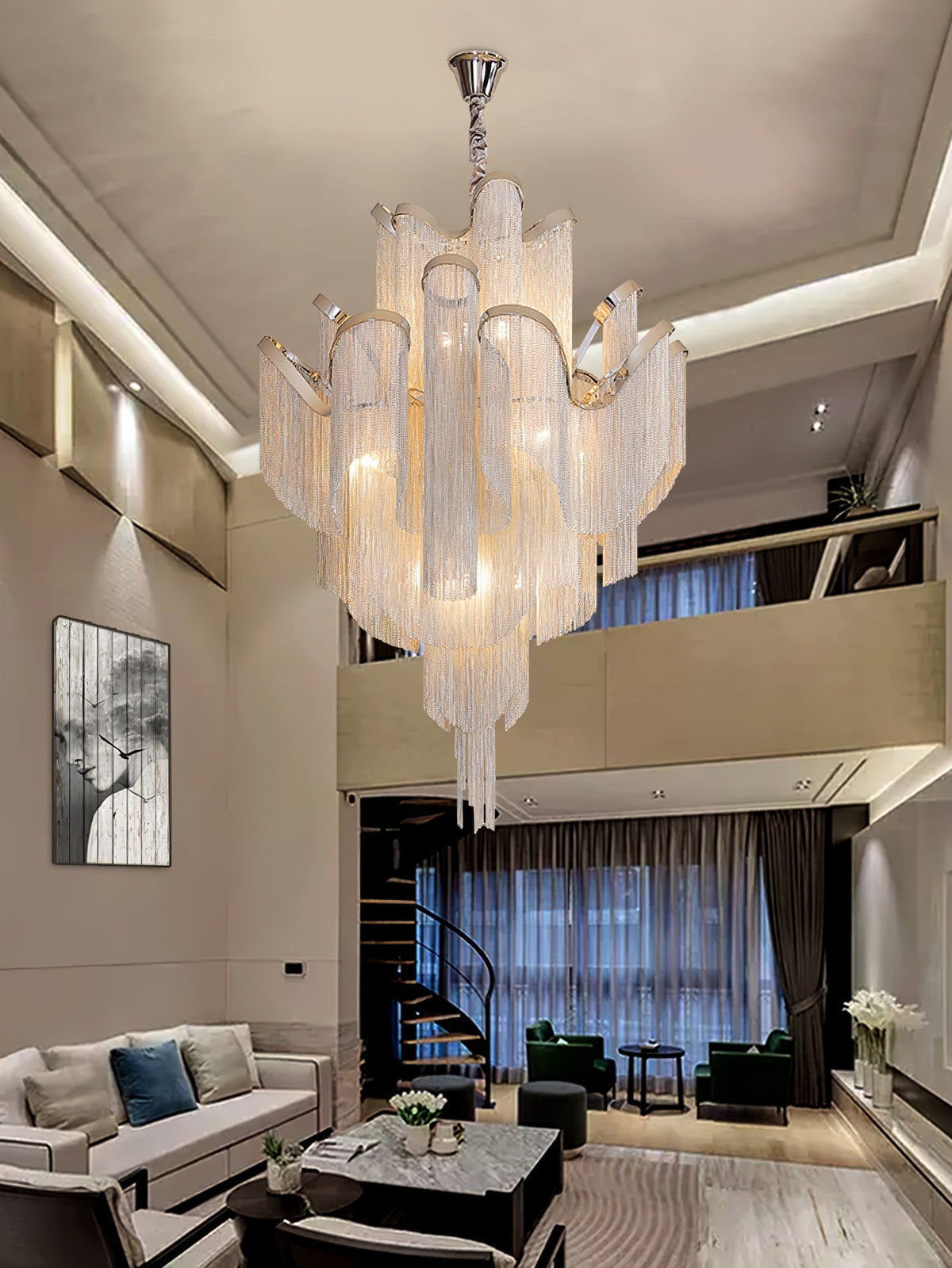 Stream Chain Chandelier-Chandelier-Jecanoli
