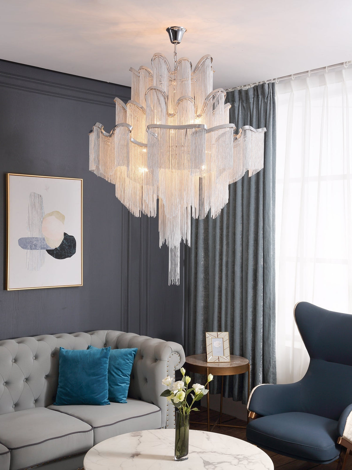 Stream Chain Chandelier-Chandelier-Jecanoli