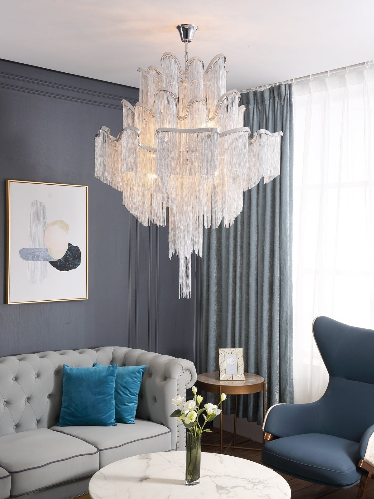 Stream Chain Chandelier-Chandelier-Jecanoli