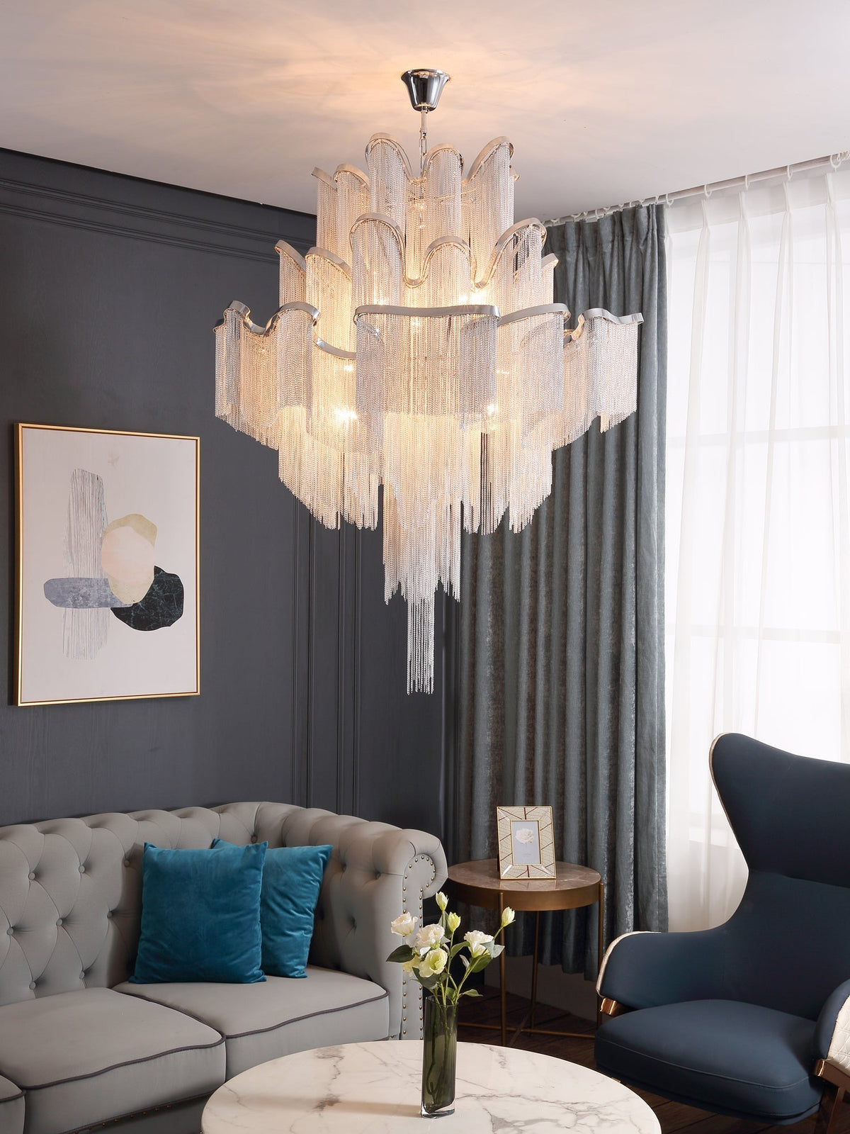 Stream Chain Chandelier-Chandelier-Jecanoli