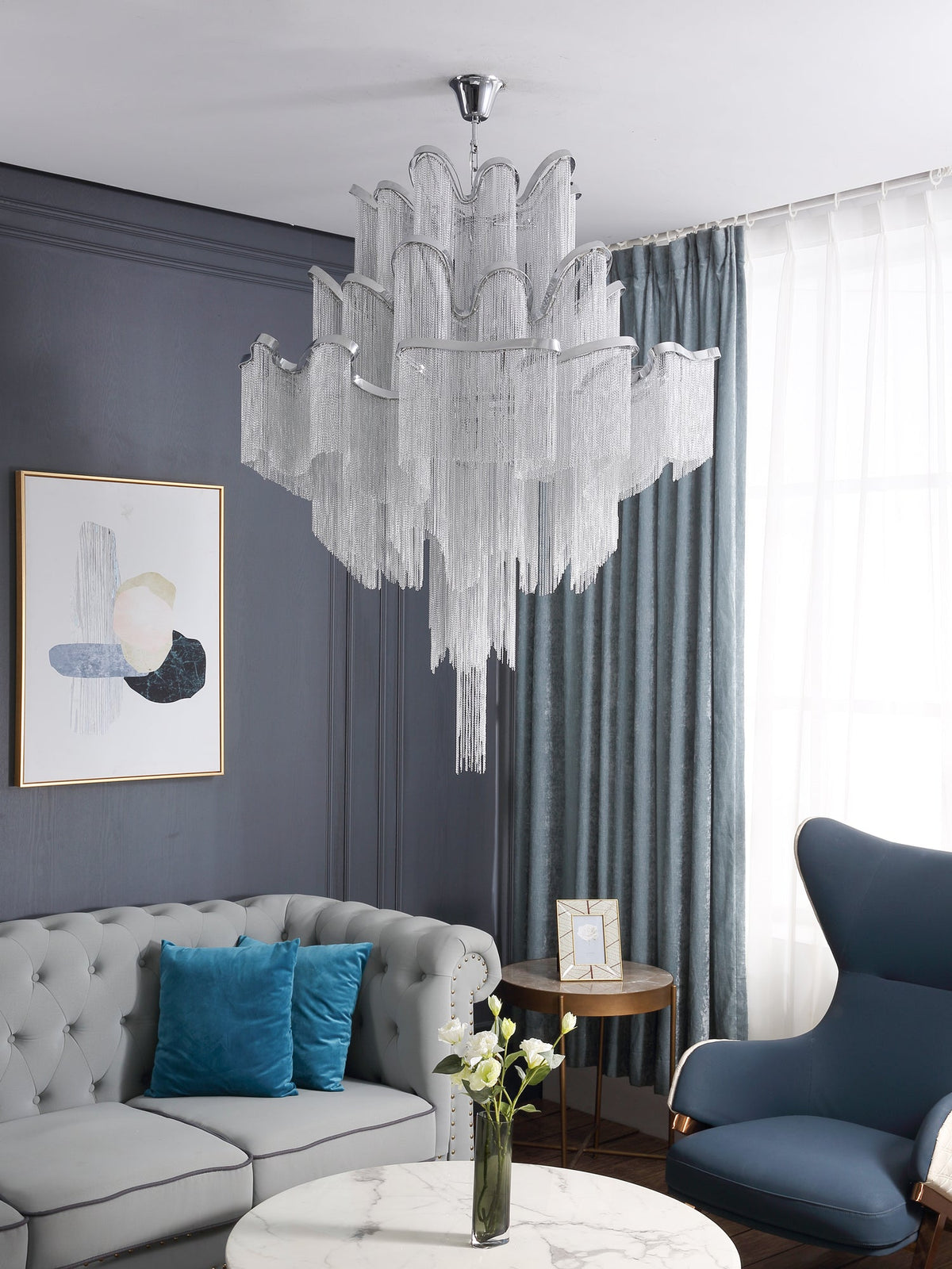 Stream Chain Chandelier-Chandelier-Jecanoli