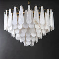 Alabaster Feathery Chandelier-chandeliers for dining room,chandeliers for stairways,chandeliers for foyer,chandeliers for bedrooms,chandeliers for kitchen,chandeliers for living room-Jecanoli