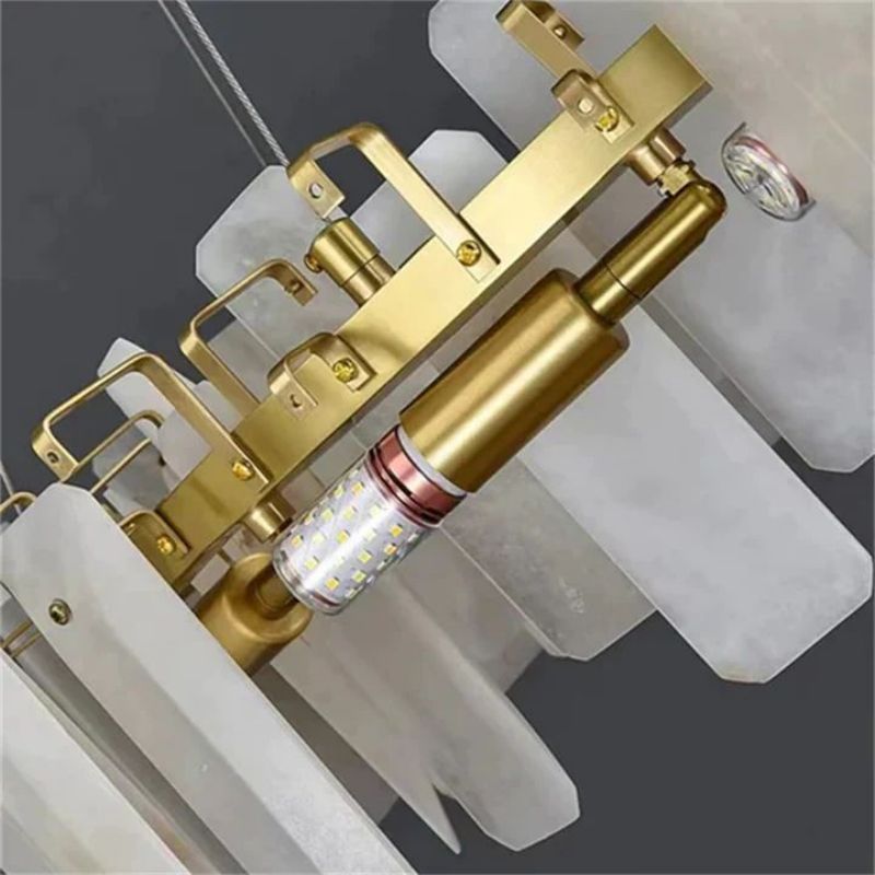 Dien Alabaster Round Chandelier-chandeliers for dining room,chandeliers for stairways,chandeliers for foyer,chandeliers for bedrooms,chandeliers for kitchen,chandeliers for living room-Jecanoli