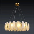 Dien Alabaster Round Chandelier-chandeliers for dining room,chandeliers for stairways,chandeliers for foyer,chandeliers for bedrooms,chandeliers for kitchen,chandeliers for living room-Jecanoli