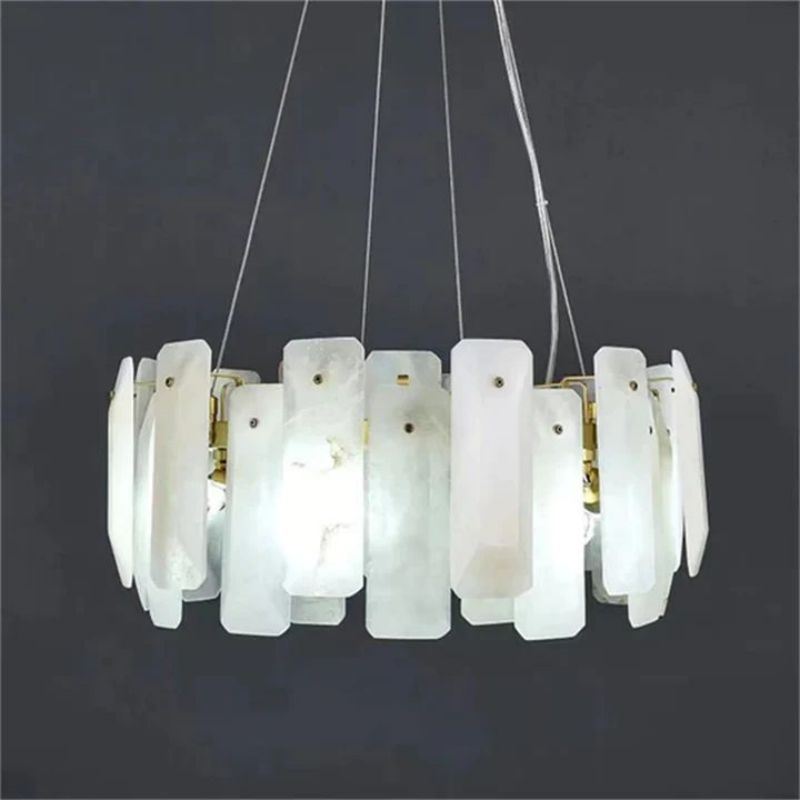 Dien Alabaster Round Chandelier-chandeliers for dining room,chandeliers for stairways,chandeliers for foyer,chandeliers for bedrooms,chandeliers for kitchen,chandeliers for living room-Jecanoli