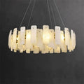 Dien Alabaster Round Chandelier-chandeliers for dining room,chandeliers for stairways,chandeliers for foyer,chandeliers for bedrooms,chandeliers for kitchen,chandeliers for living room-Jecanoli