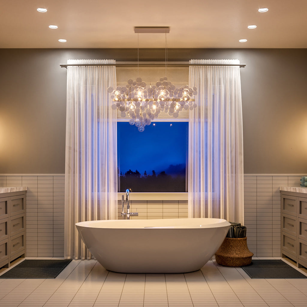 Mirella Trento Clustered Glass Linear Chandelier