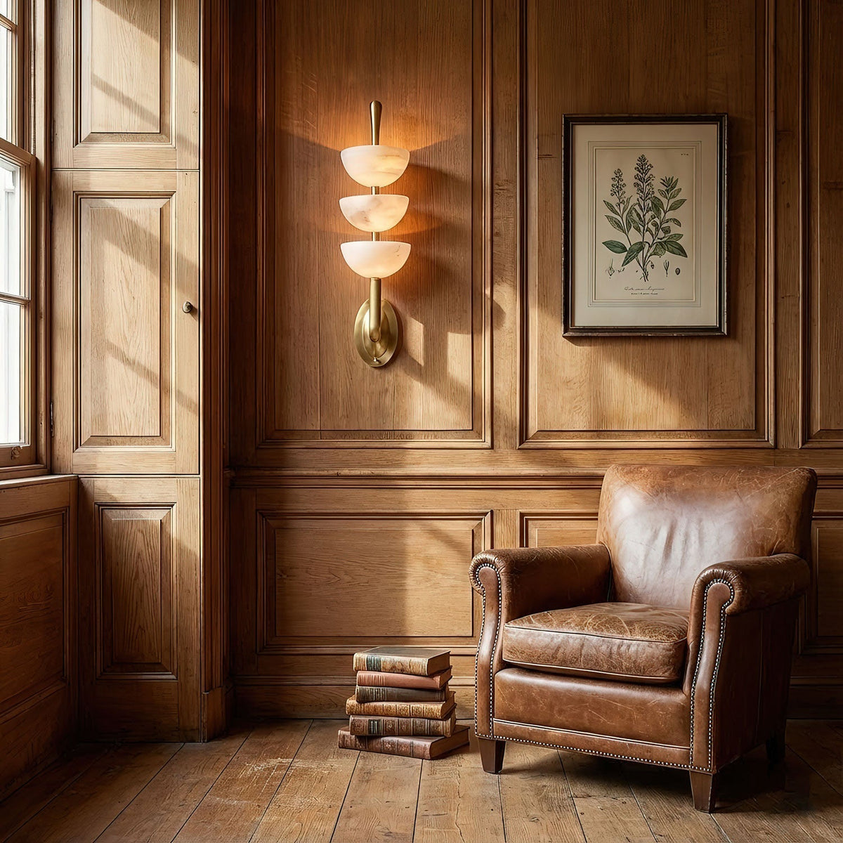 Triple Alabaster Wall Sconce - Vakkerlight