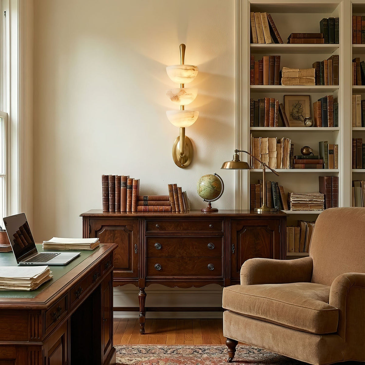 Triple Alabaster Wall Sconce - Vakkerlight