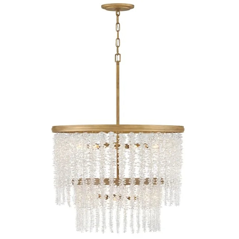 Jecanoli Vac Crystal Round 2 Tier Chandelier 26"