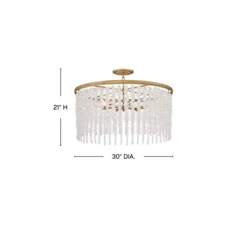 Jecanoli Vac Crystal 30" Round Chandelier