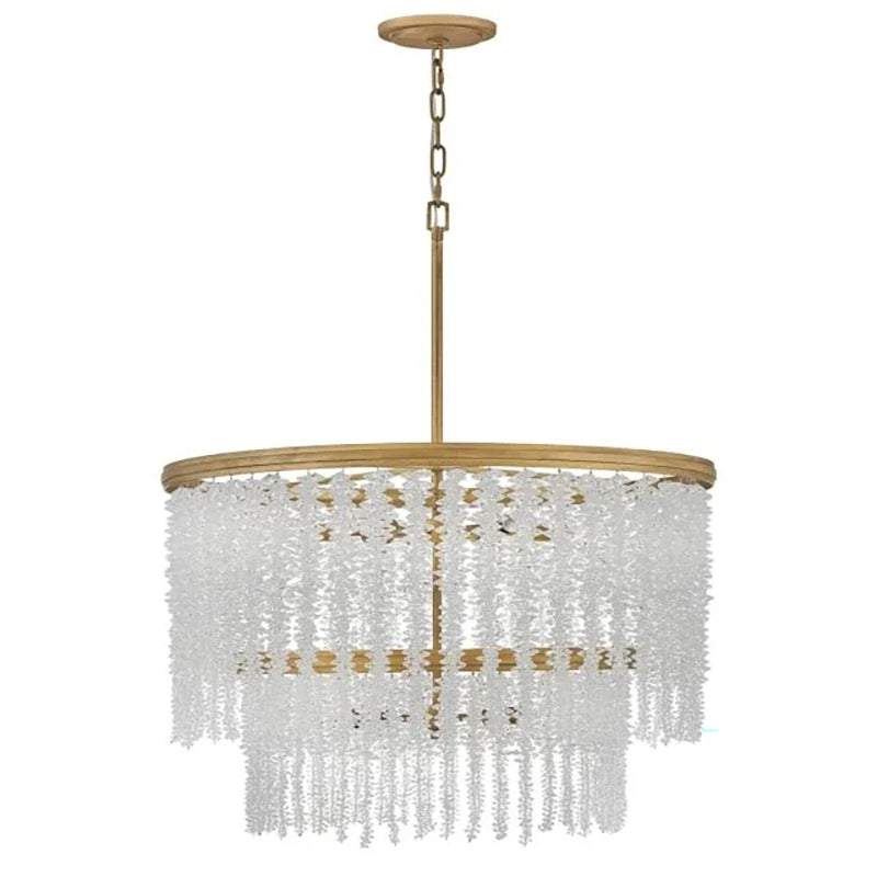 Jecanoli Vac Crystal Round 2 Tier Chandelier 30"