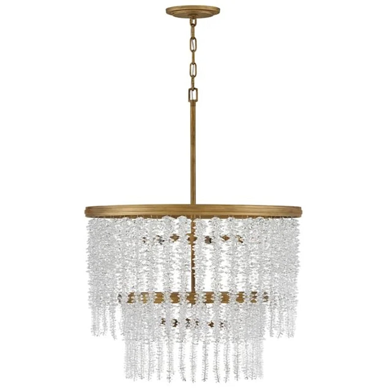 Jecanoli Vac Crystal Round 2 Tier Chandelier 26"